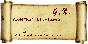Grébel Nikoletta névjegykártya